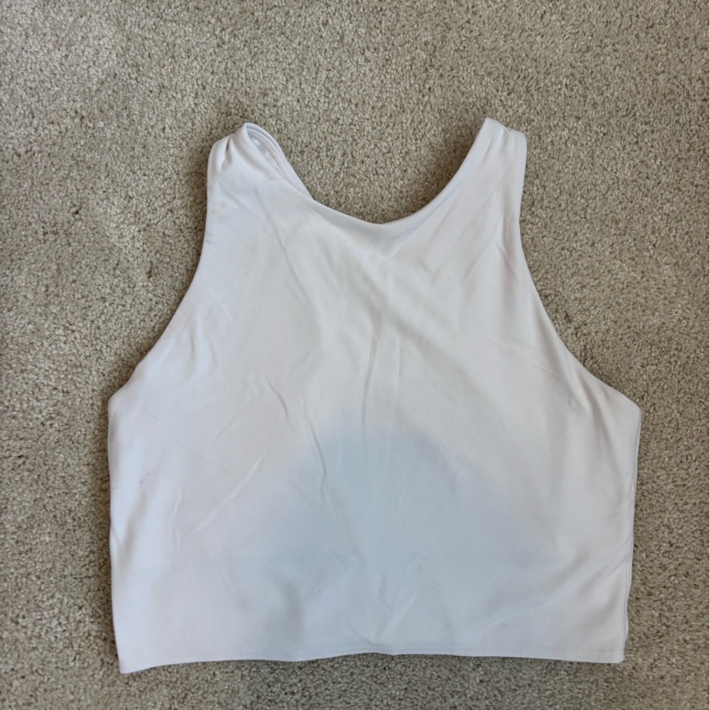 Athleta White Cropped Tank Top